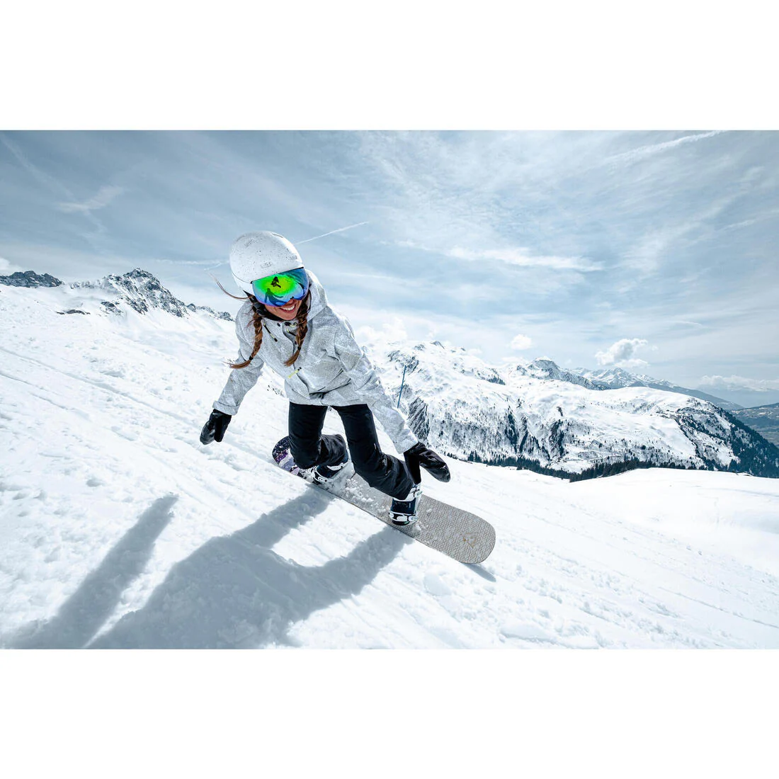 Women’s durable and waterproof ski and snowboard trousers, SNB 500 - Black - Image 9