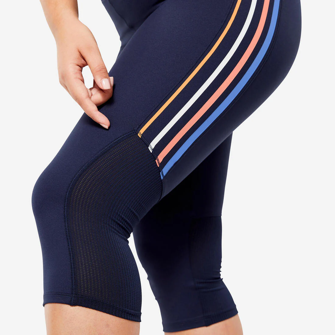 Women's Fitness Cardio High-Waist Cropped Bottoms - Marl - Image 11
