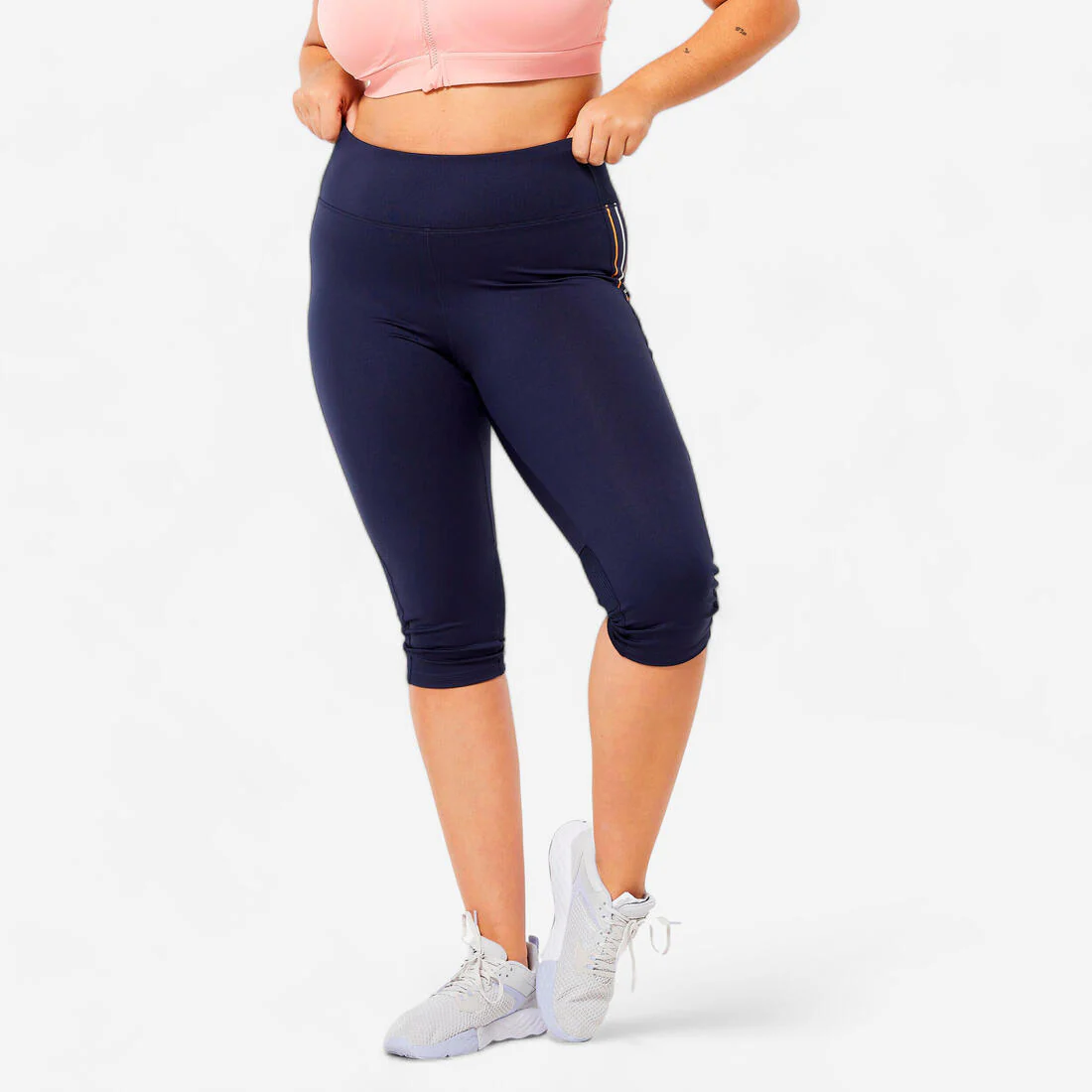 Women's Fitness Cardio High-Waist Cropped Bottoms - Marl - Image 2