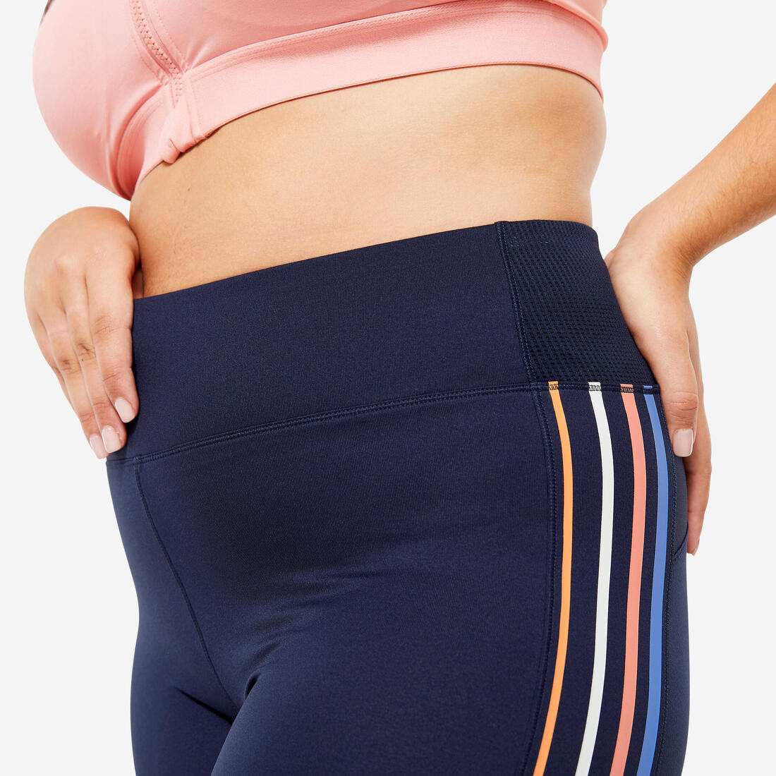 Women's Fitness Cardio High-Waist Cropped Bottoms - Marl - Image 5