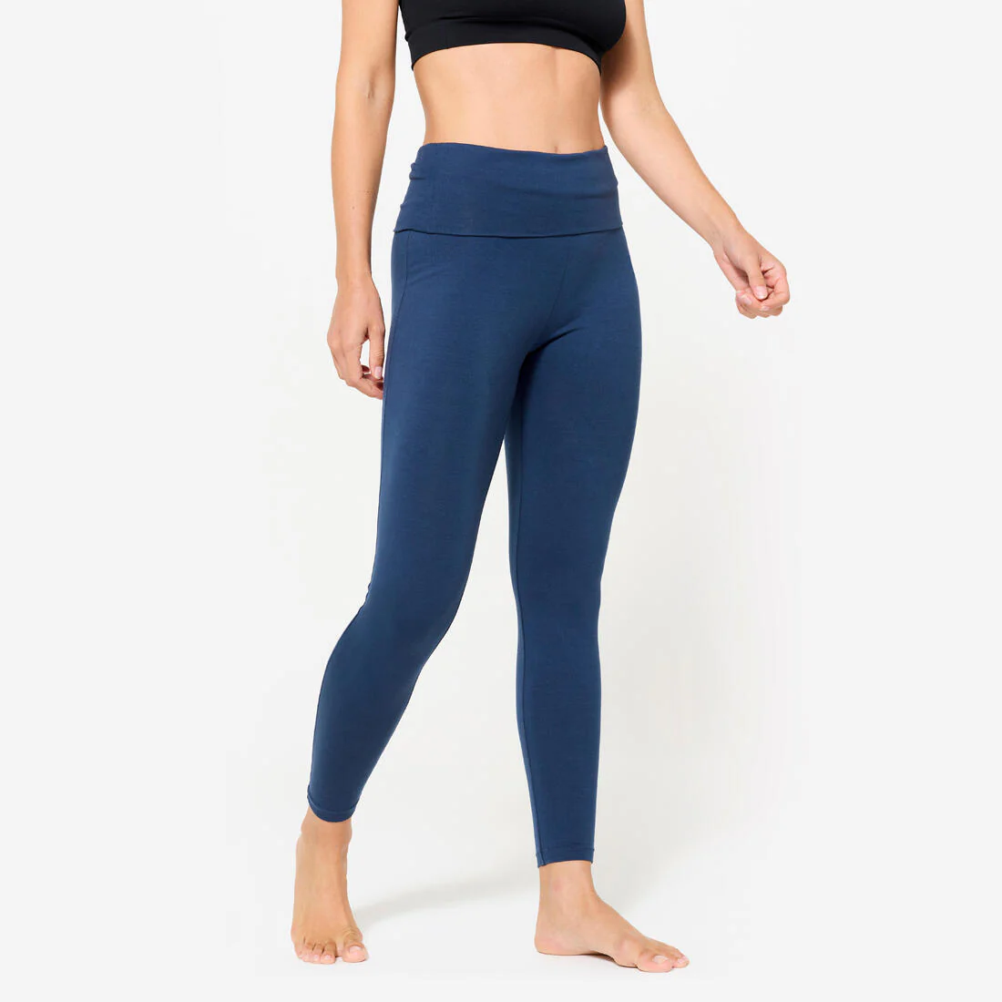 Women's Gentle Yoga High-Waisted Leggings - Navy Blue