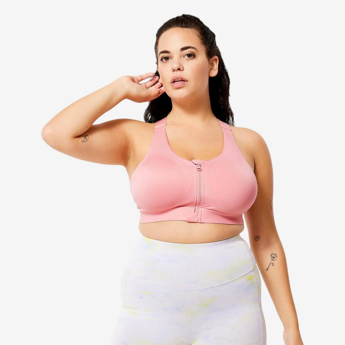 Women's High Support Zipped Sports Bra with Cups - Image 3
