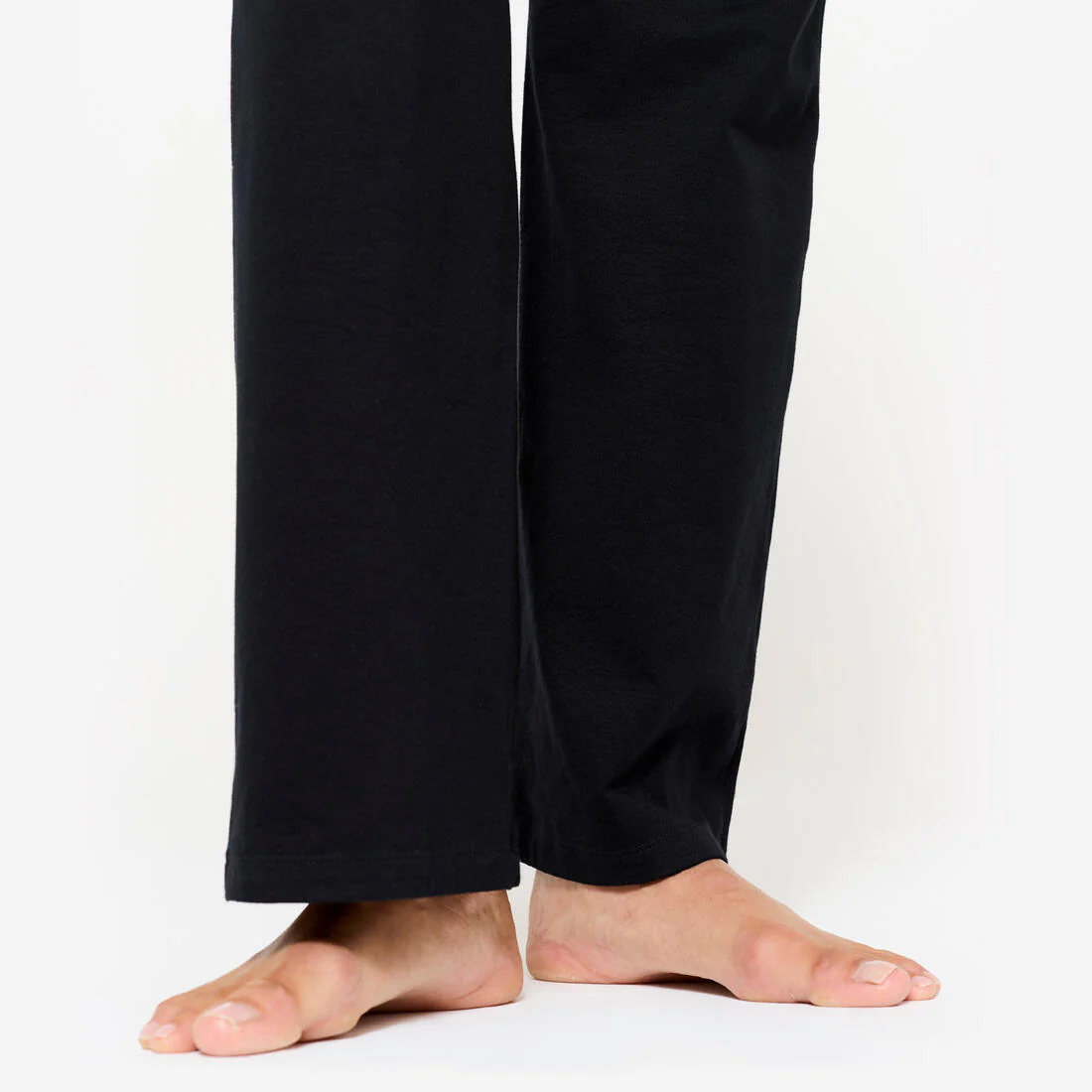 Women's High-Waisted Cotton Yoga Bottoms - Ultra Black - Image 6