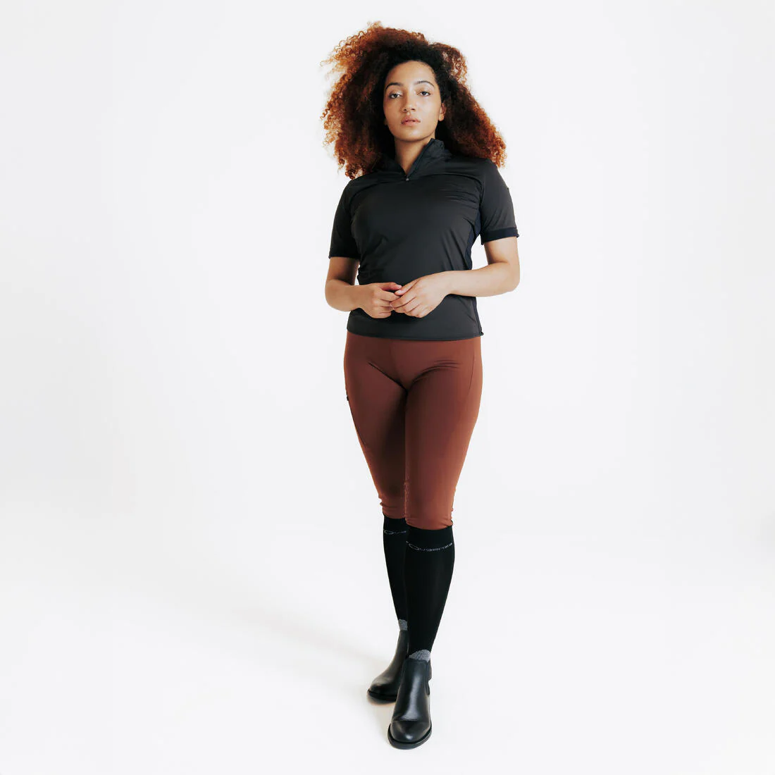 Women's Horse Riding Full Grip Leggings/Tights 500 - Image 6