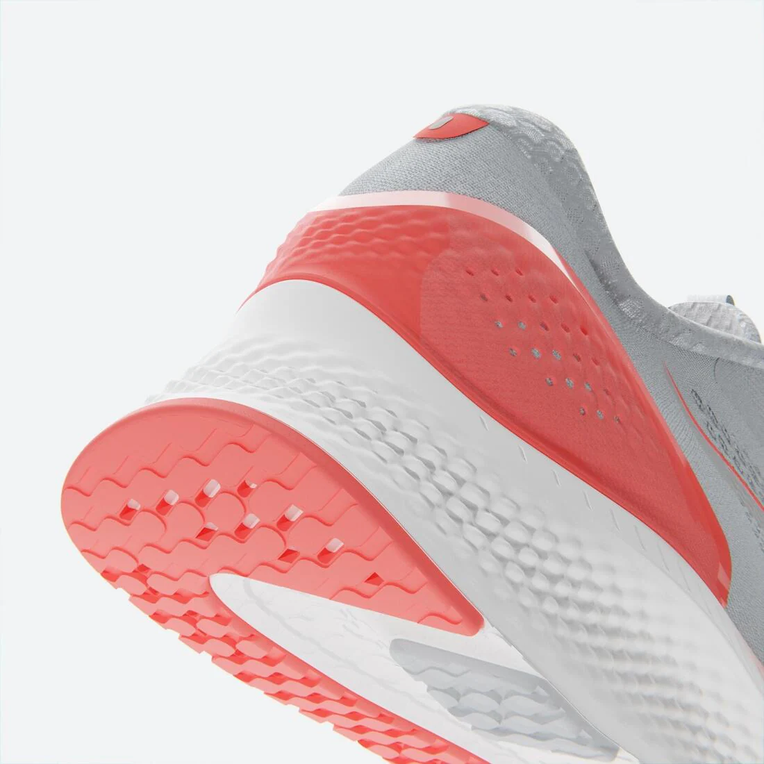 WOMEN'S KIPRUN KS 500 2 RUNNING SHOES - GREY AND CORAL - Image 4