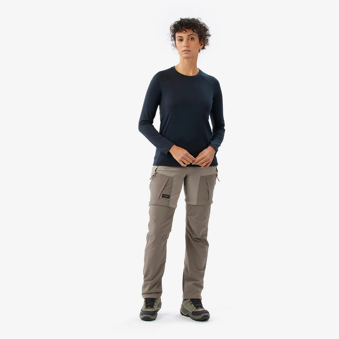Women’s Merino Wool Long-Sleeved T-Shirt, Merino Resist - Blue - Image 2