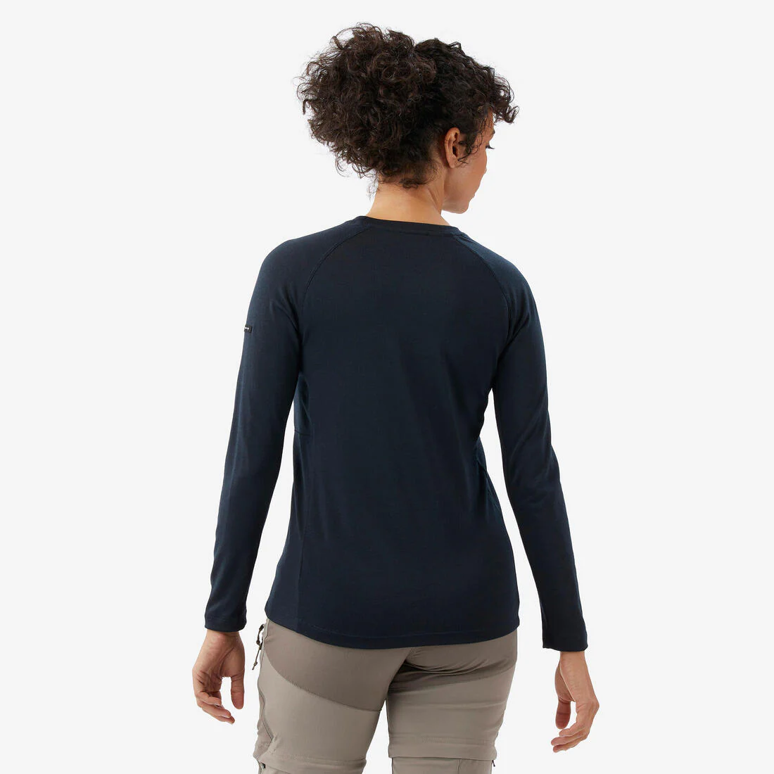 Women’s Merino Wool Long-Sleeved T-Shirt, Merino Resist - Blue - Image 4