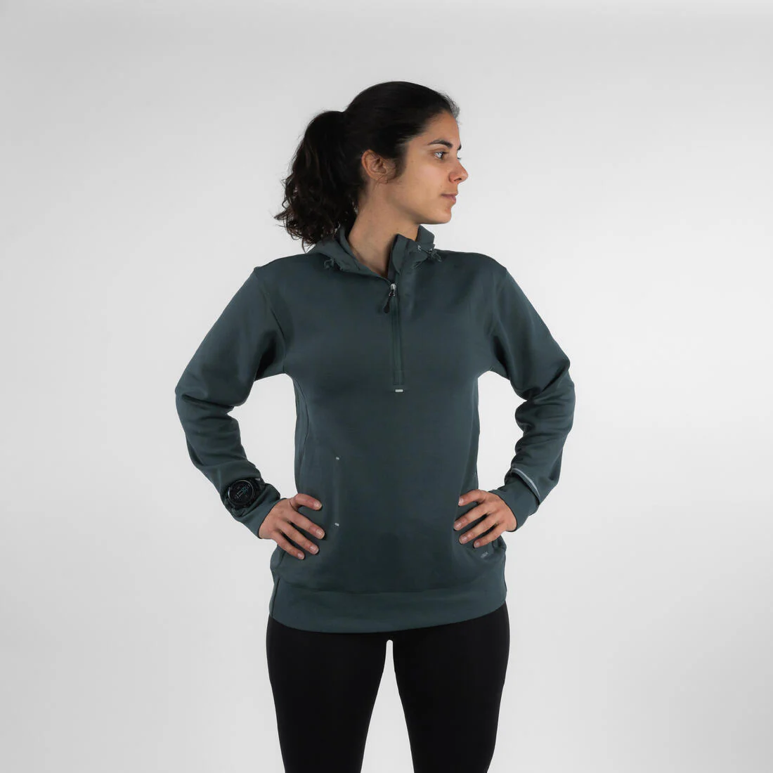 Women's Running Hoodie-KIPRUN Run 500 Warm-Lilac pastel