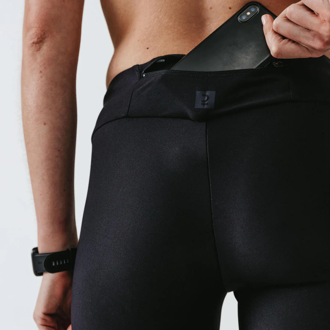 Women's Running Short Leggings - Kiprun Run 100 Black - Image 8