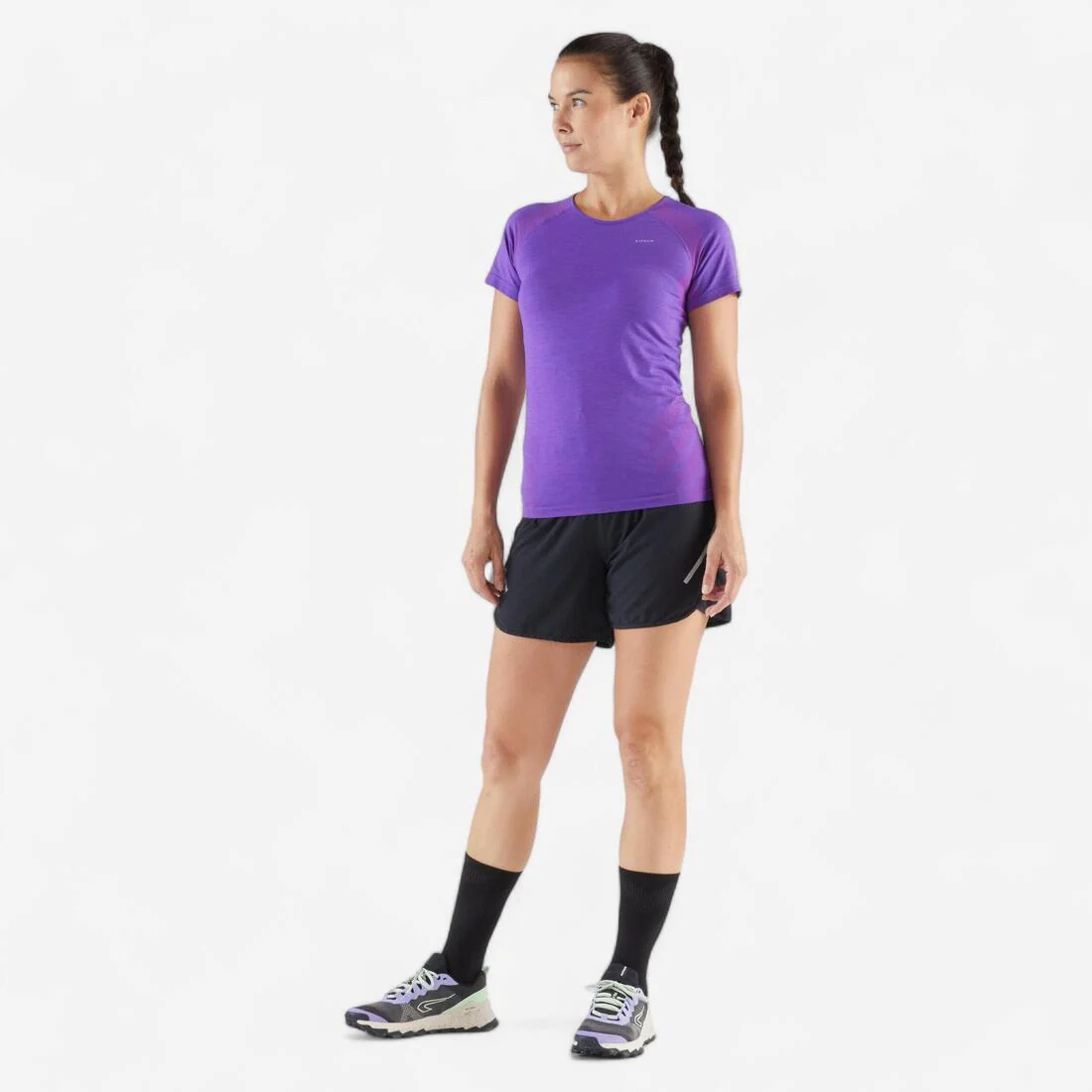Women's Seamless Running&Trail Running T-Shirt-KIPRUN Run 500 Comfort slim - Image 3