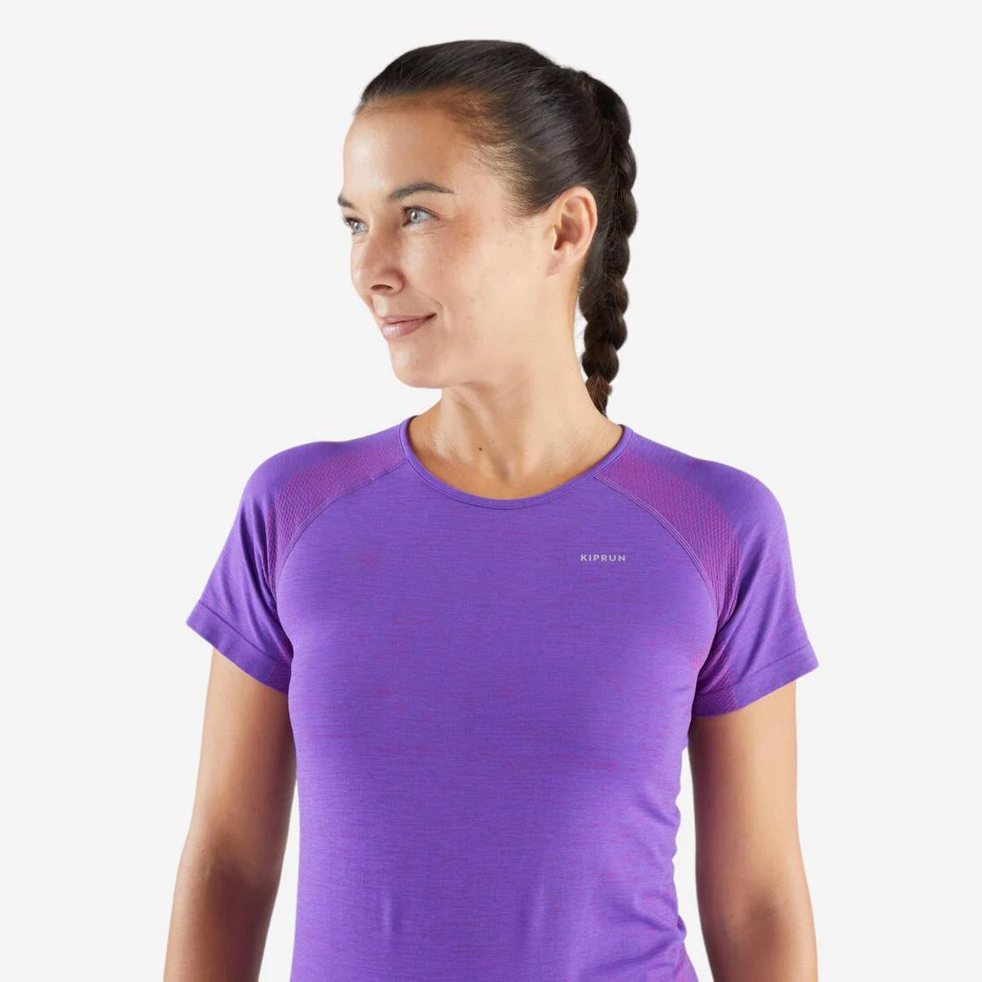 Women's Seamless Running&Trail Running T-Shirt-KIPRUN Run 500 Comfort slim - Image 5