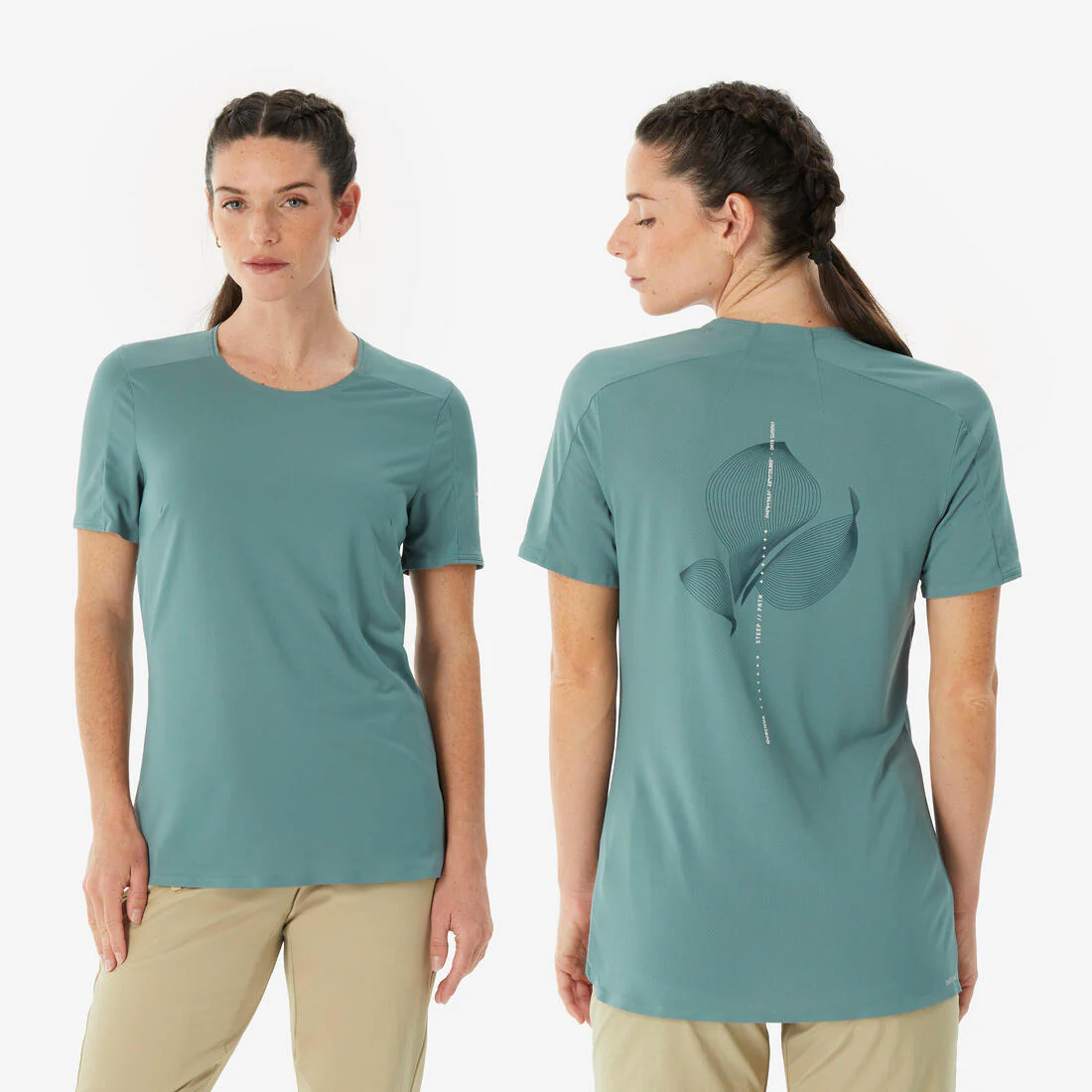 Women’s short-sleeved hiking T-shirt, MH500 - Image 2