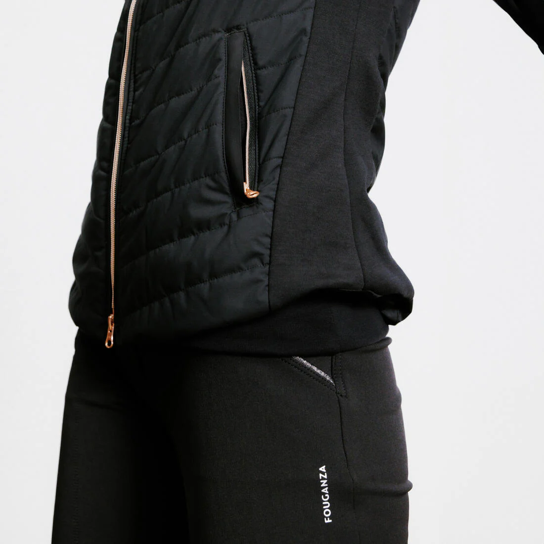 Women's Sleeveless Zipped Horse Riding Gilet 500 - Nougat - Image 4