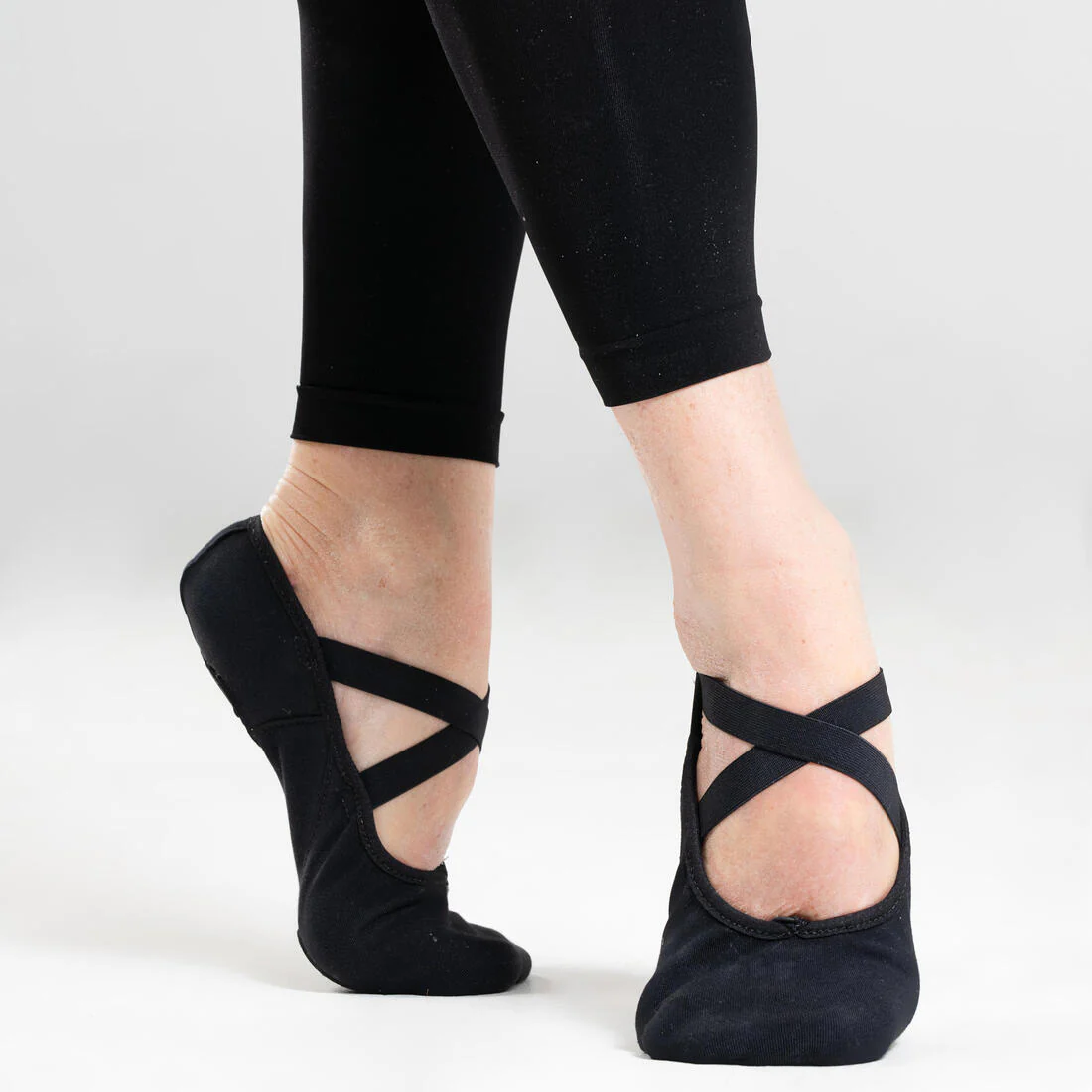 Women's Split-Sole Canvas Demi-Pointe Ballet Shoes - Image 4