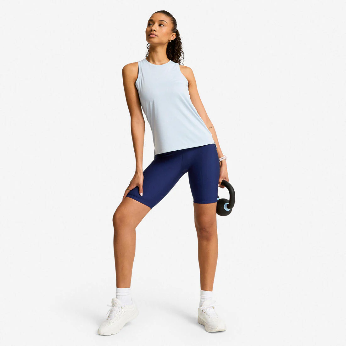 Women's Straight-Cut Fitness Tank Top - Smoky - Image 13
