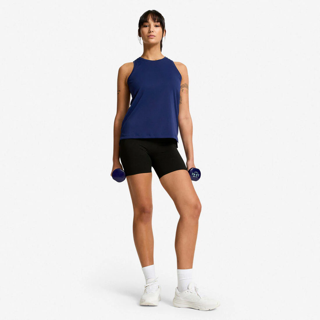 Women's Straight-Cut Fitness Tank Top - Smoky - Image 14