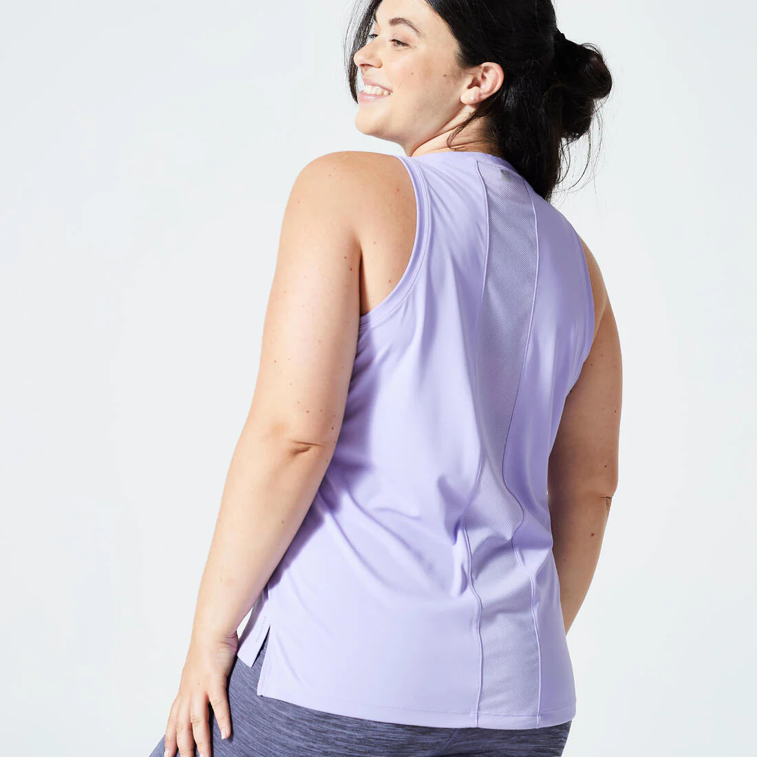Women's Straight-Cut Fitness Tank Top - Smoky - Image 18