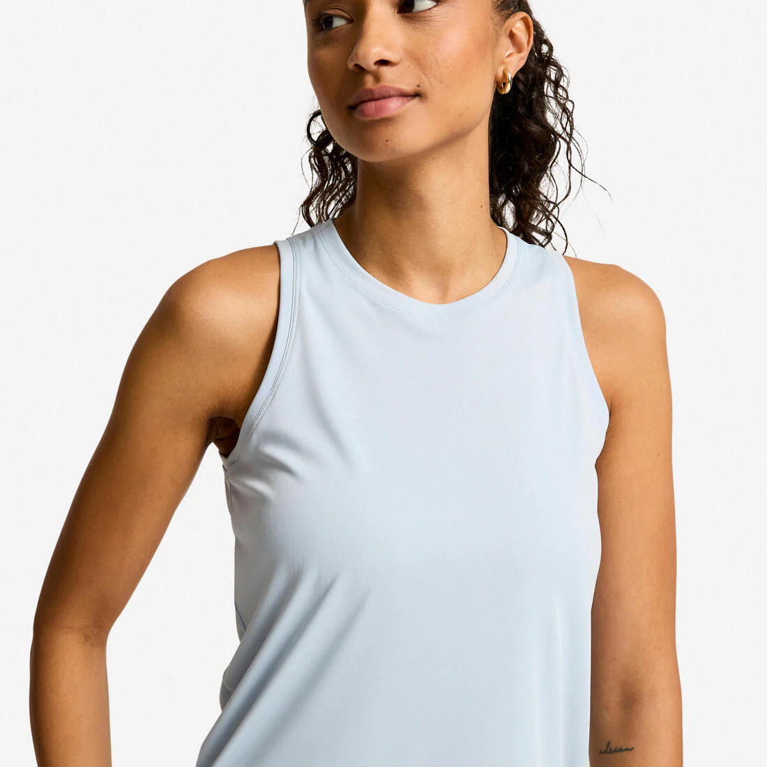 Women's Straight-Cut Fitness Tank Top - Smoky - Image 35