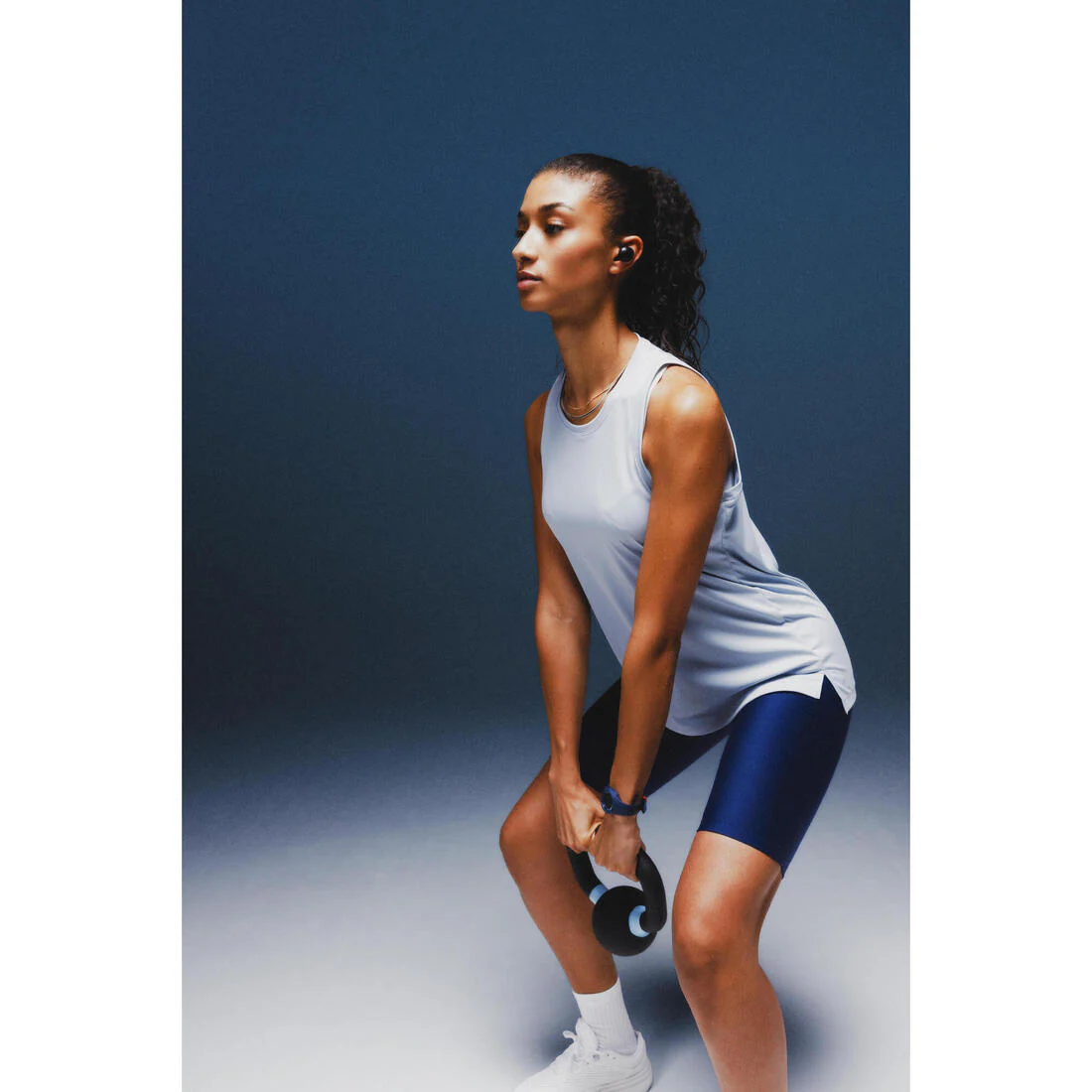 Women's Straight-Cut Fitness Tank Top - Smoky - Image 51