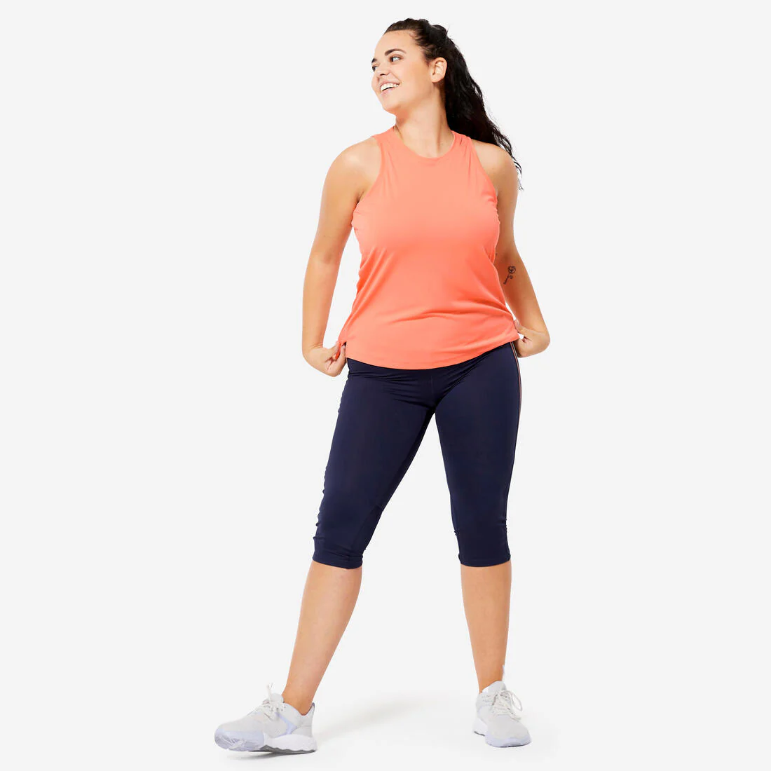 Women's Straight-Cut Fitness Tank Top - Smoky - Image 9