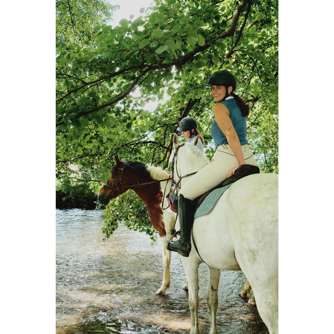 Women's Summer Horse Riding Mesh Tank Top/Sleeveless Polo Shirt 500 - Image 13