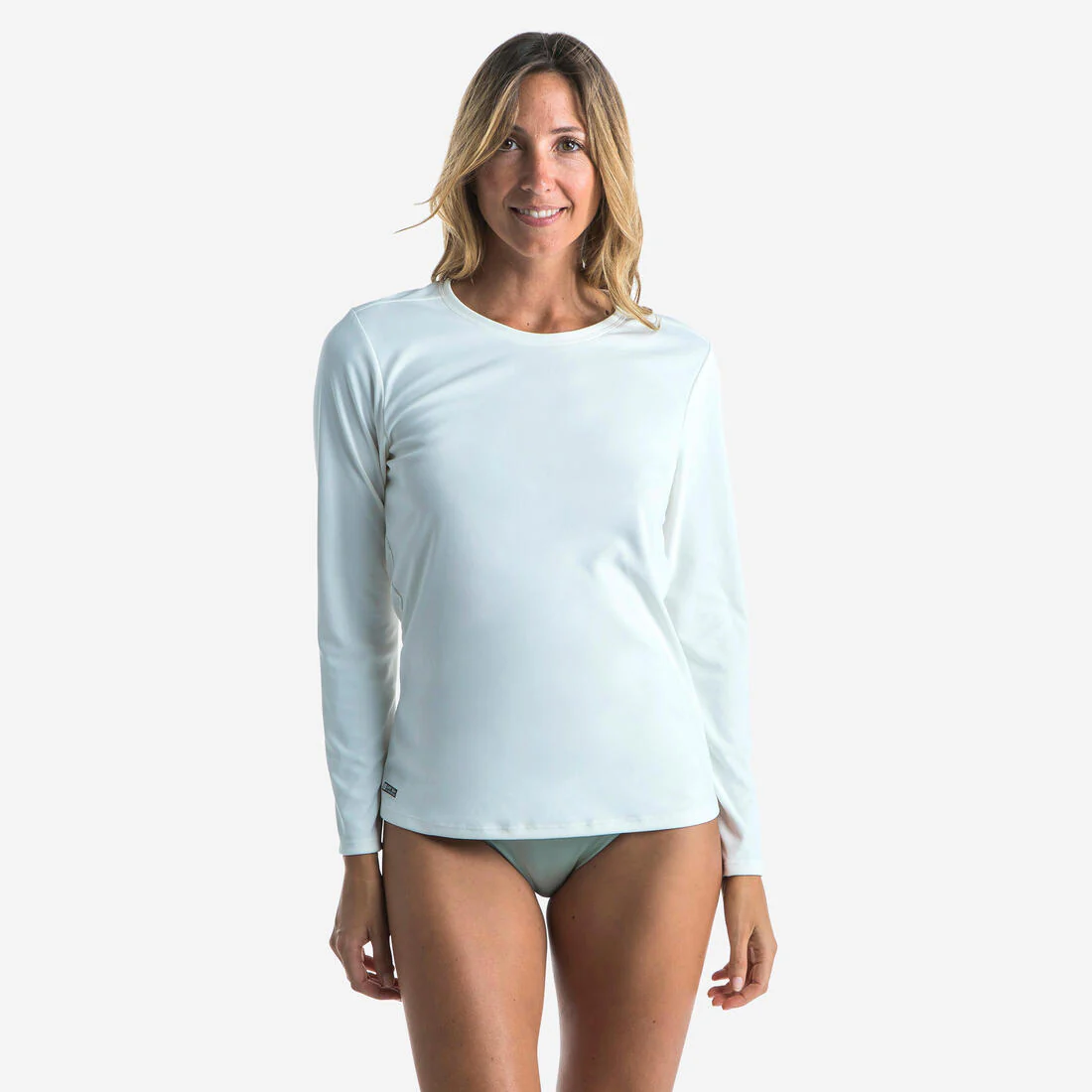Women’s surfing long-sleeved uv-resistant t-shirt malou greige (undyed)