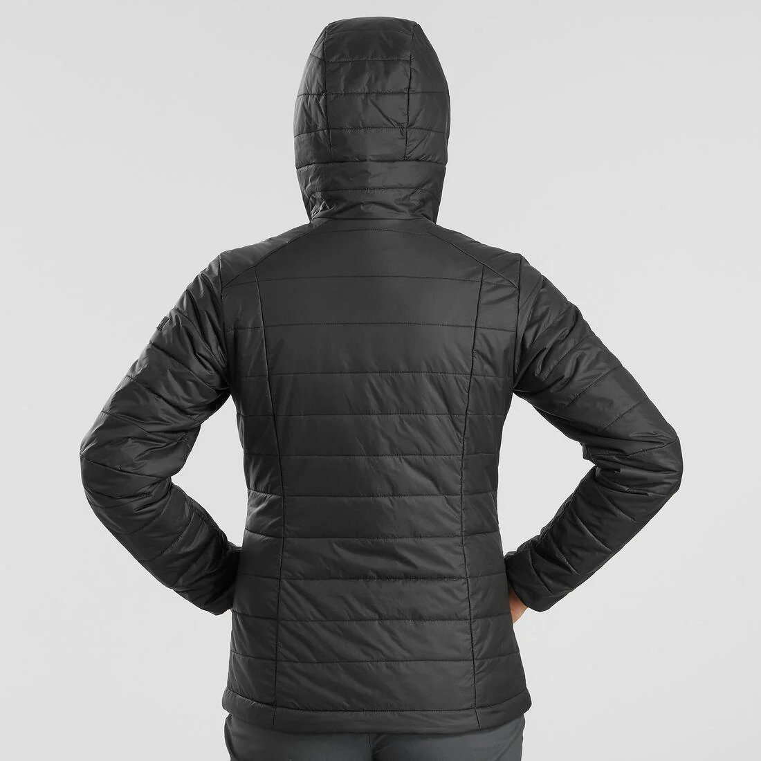 Women’s synthetic trekking padded jacket with hood, MT100 - Image 4