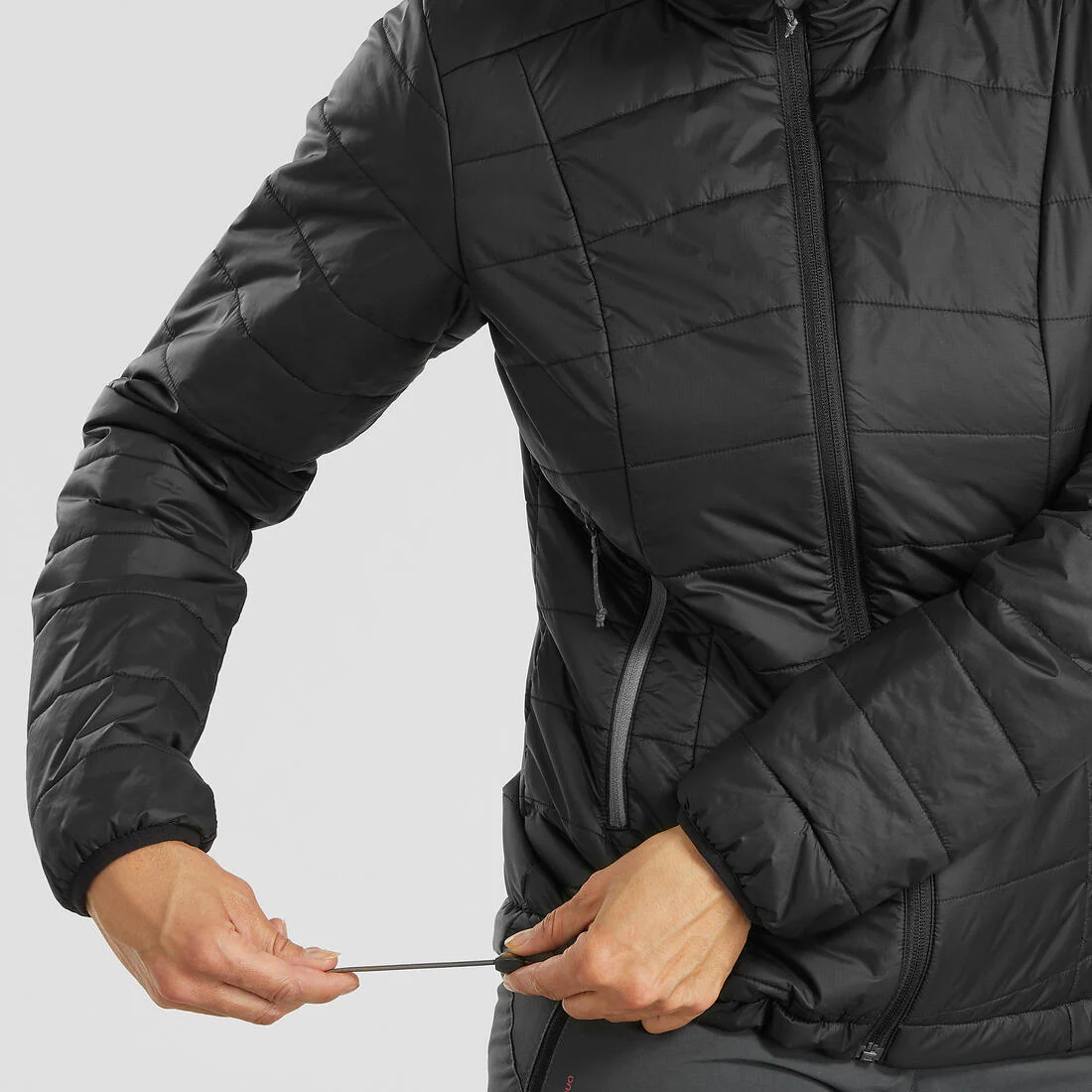 Women’s synthetic trekking padded jacket with hood, MT100 - Image 6