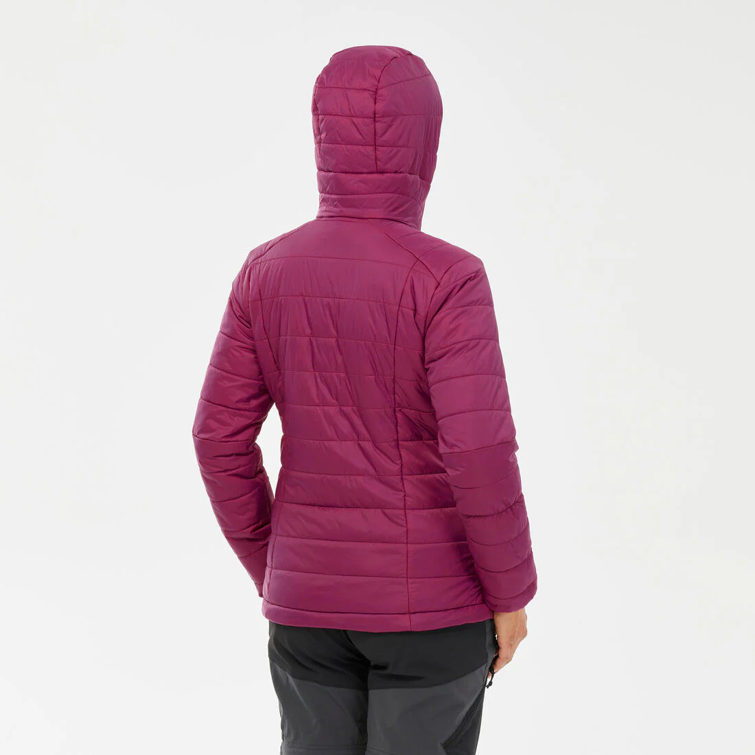 Women’s synthetic trekking padded jacket with hood, MT100 - Image 9