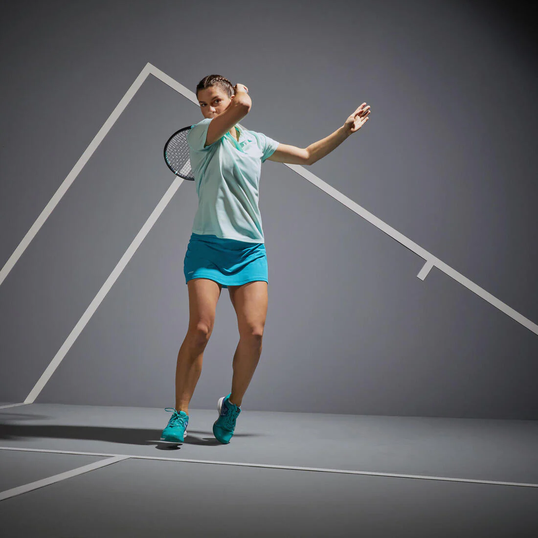 Women's Tennis Quick-Dry Polo Shirt Essential 100 - Image 6