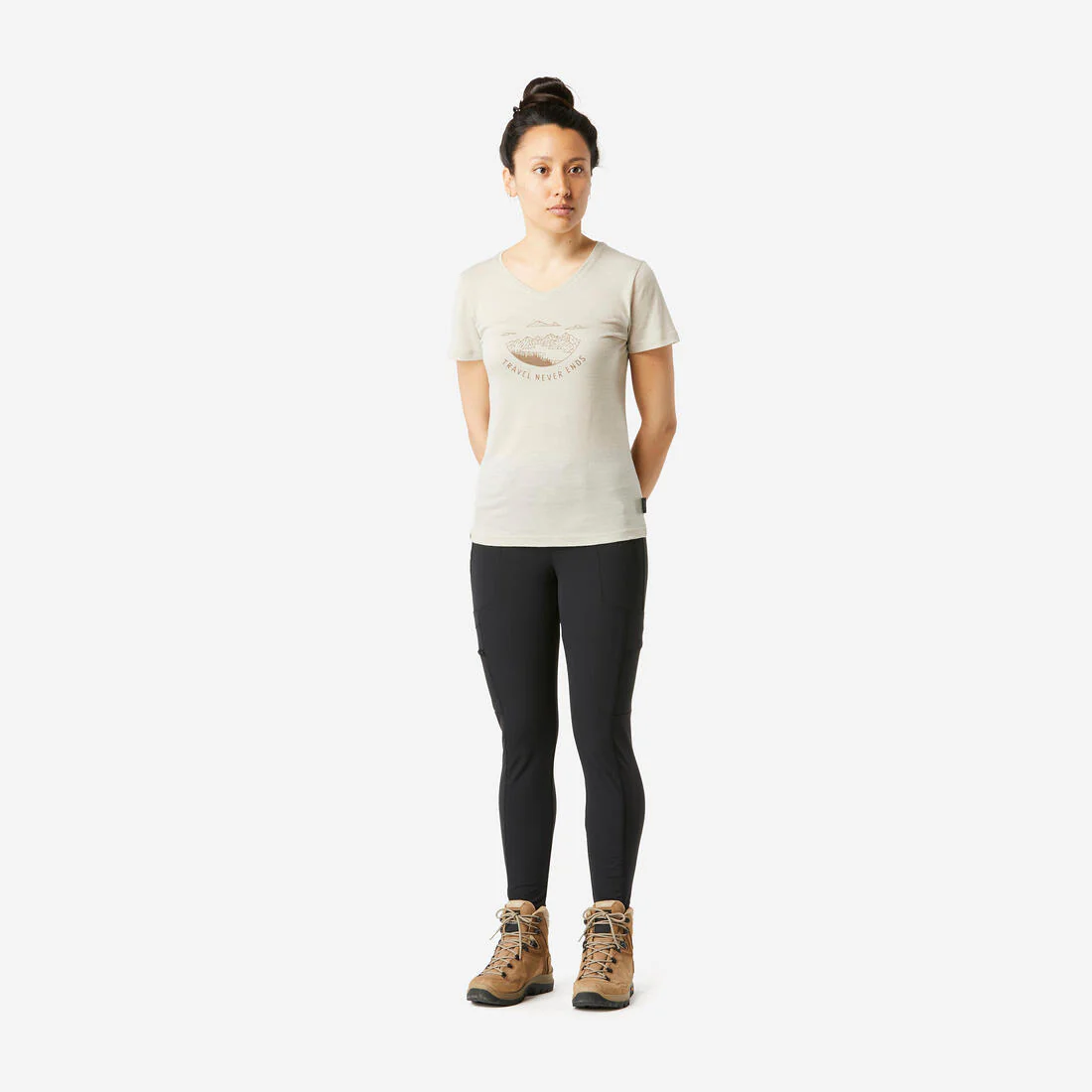 Women's Travel Trekking Reinforced & Multi-Pocket Leggings | TRAVEL 500 - Image 15