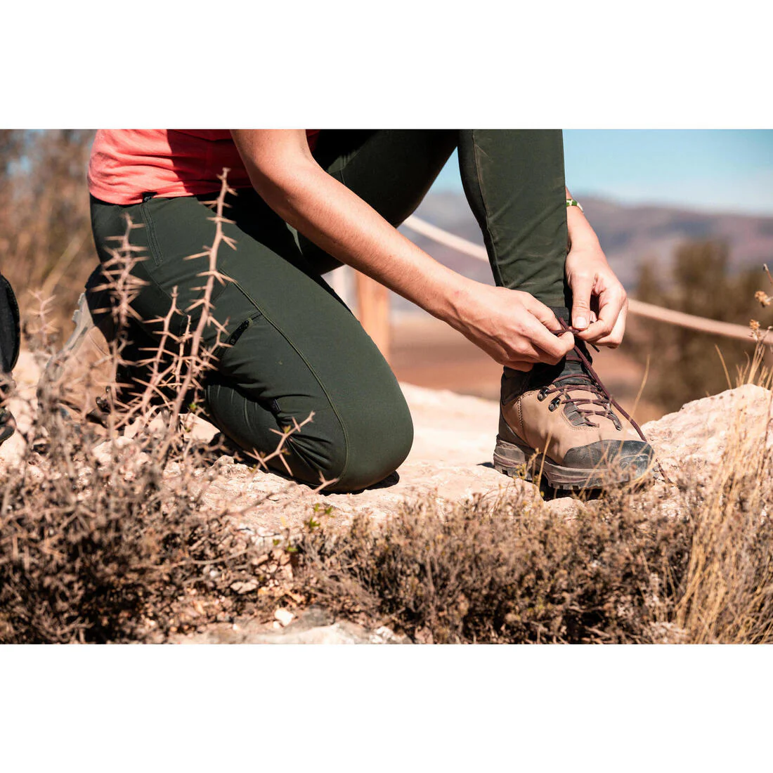 Women's Travel Trekking Reinforced & Multi-Pocket Leggings | TRAVEL 500 - Image 27