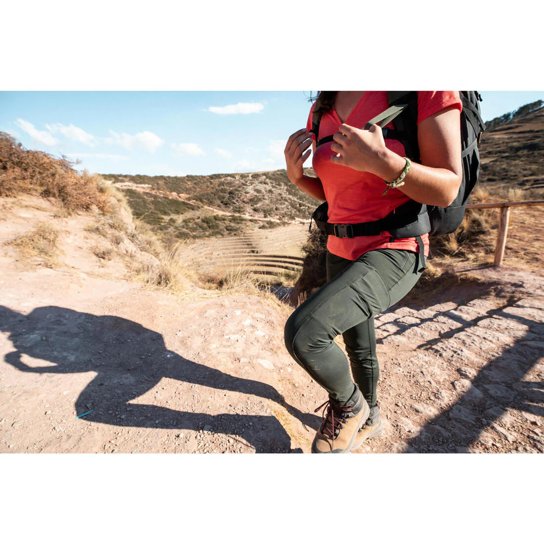 Women's Travel Trekking Reinforced & Multi-Pocket Leggings | TRAVEL 500 - Image 29
