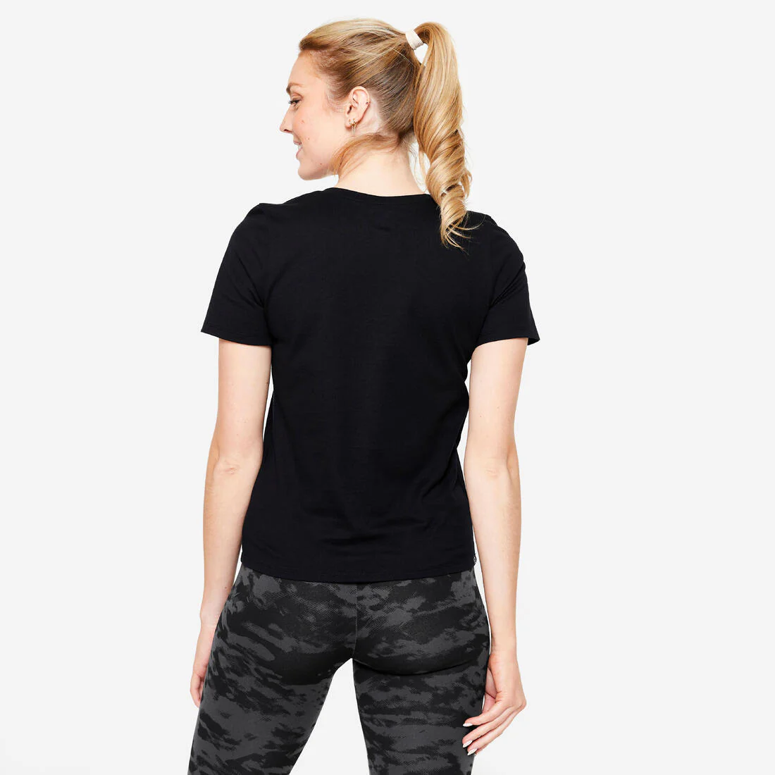 Women's V-Neck Cotton Fitness T-Shirt - Image 16