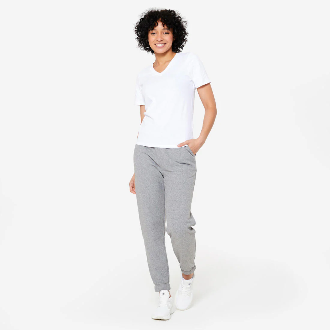 Women's V-Neck Cotton Fitness T-Shirt - Image 7