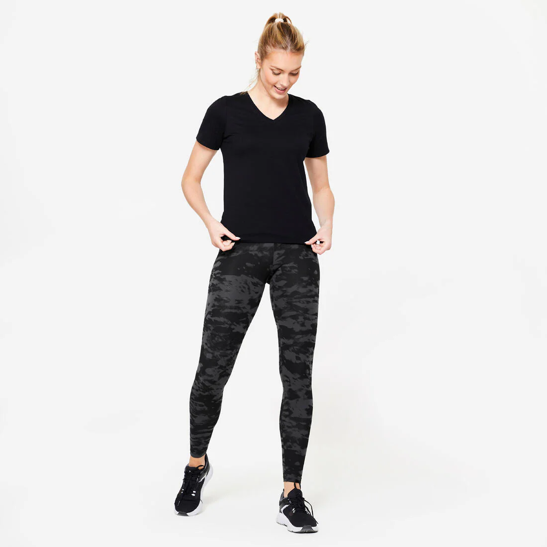 Women's V-Neck Cotton Fitness T-Shirt - Image 8