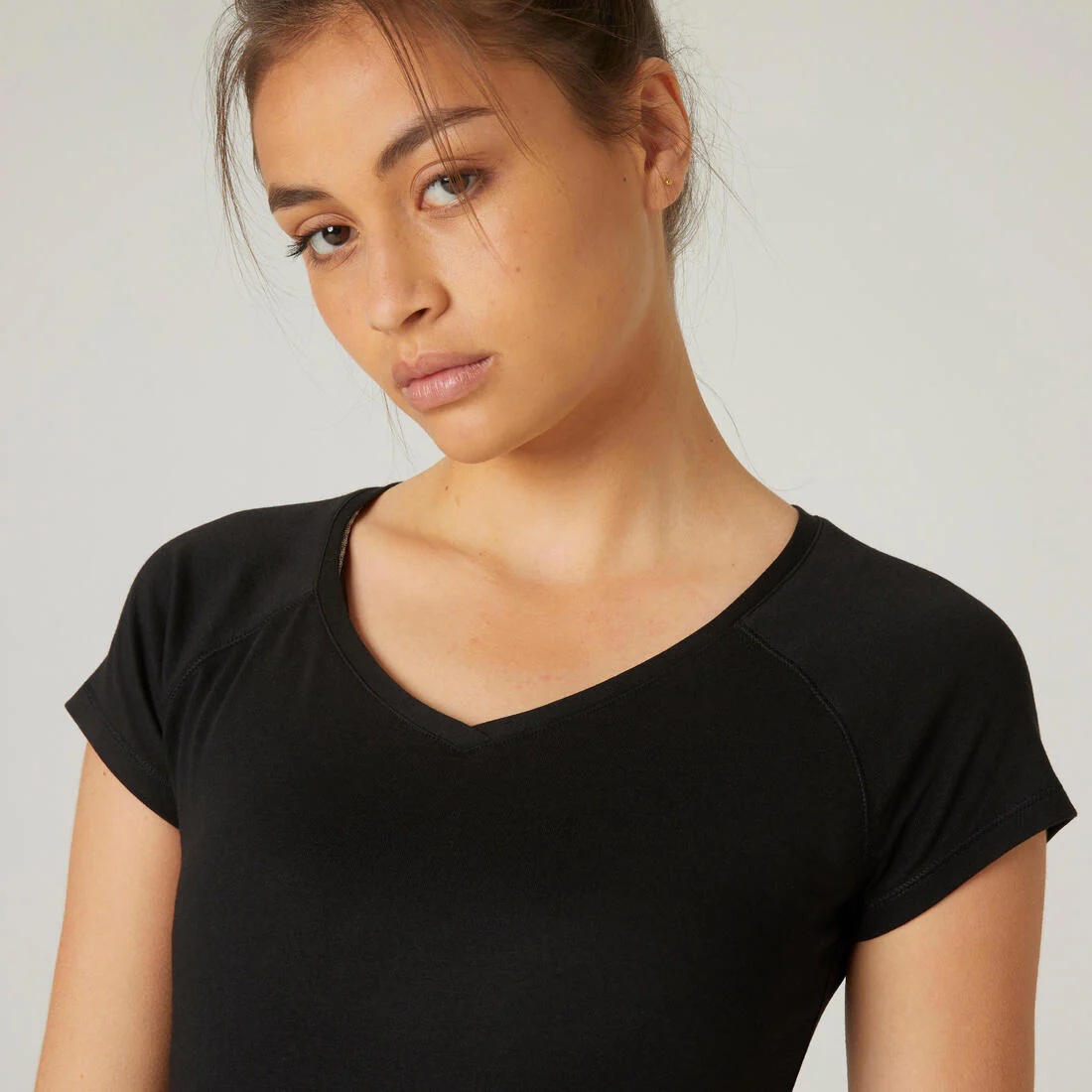 Women's V-Neck Fitness T-Shirt 500 - Ice - Image 9