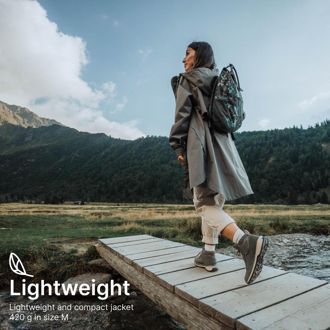 Women’s waterproof hiking jacket, Raincut Long - Image 14
