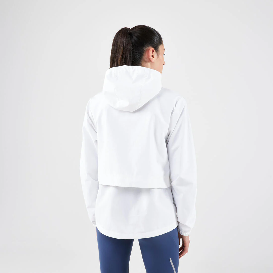 Women's Waterproof Running Jacket - KIPRUN Run 100 Rain - White - Image 3
