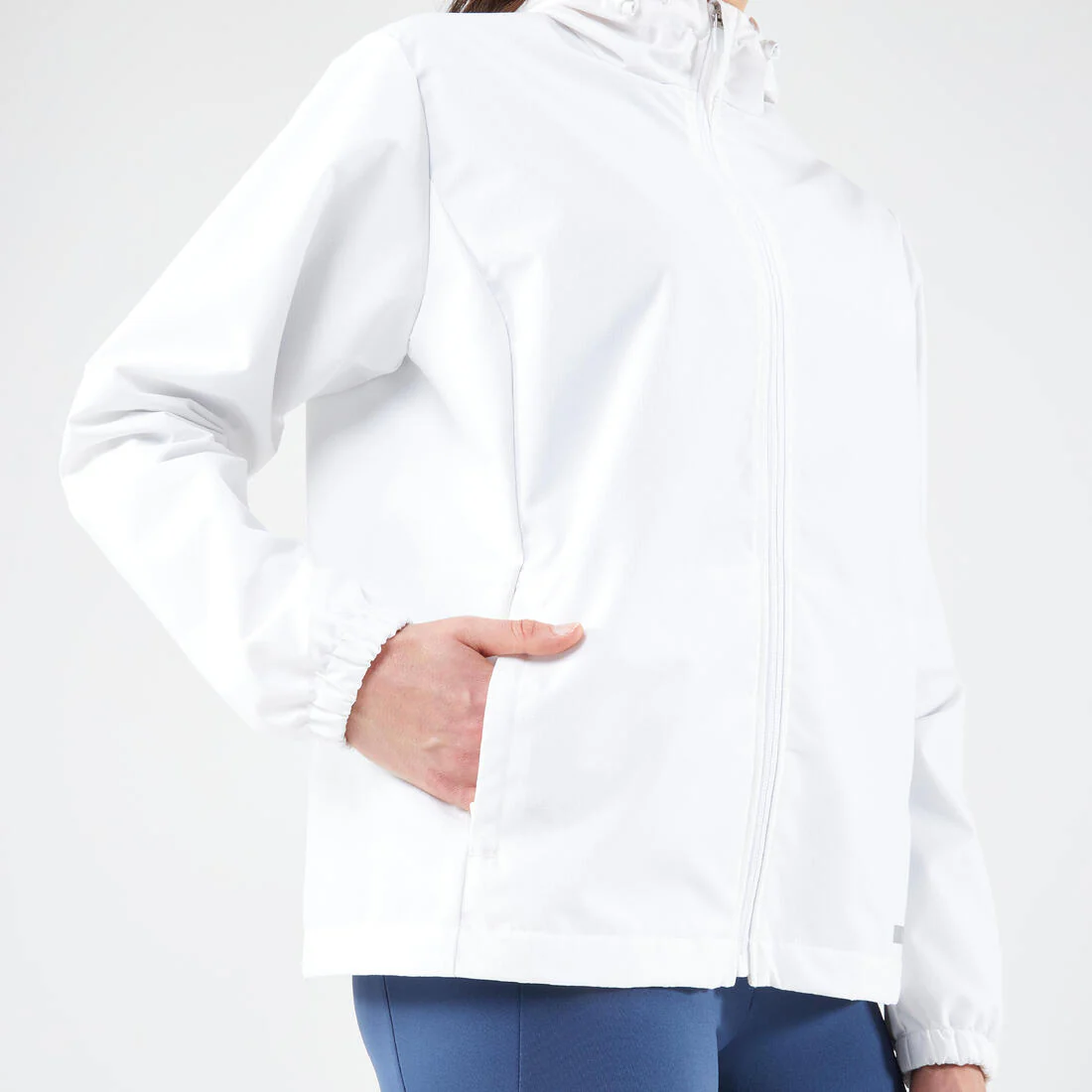Women's Waterproof Running Jacket - KIPRUN Run 100 Rain - White - Image 7