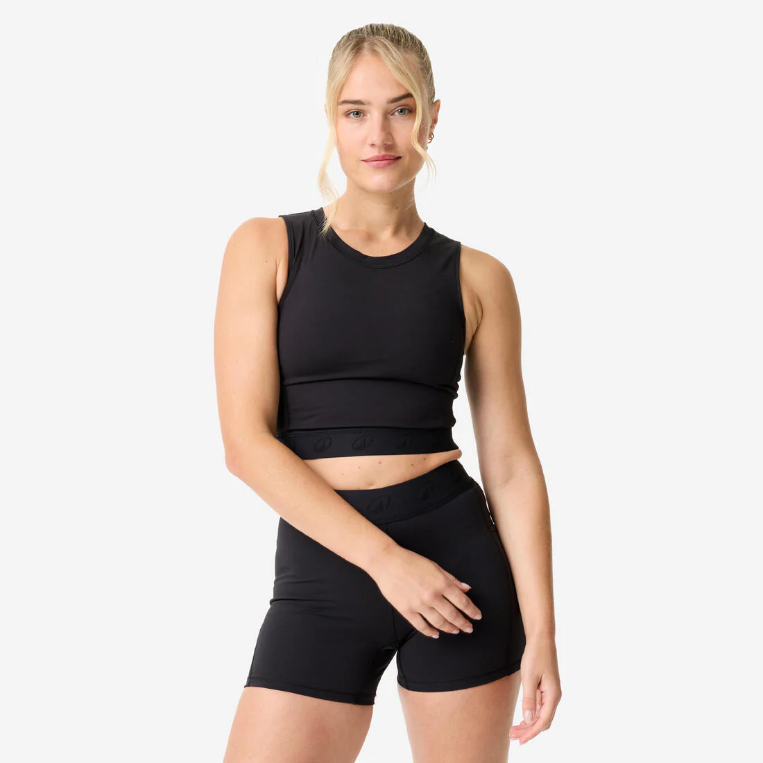 Women's Sports Crop Top with Elasticated Hem - Image 2