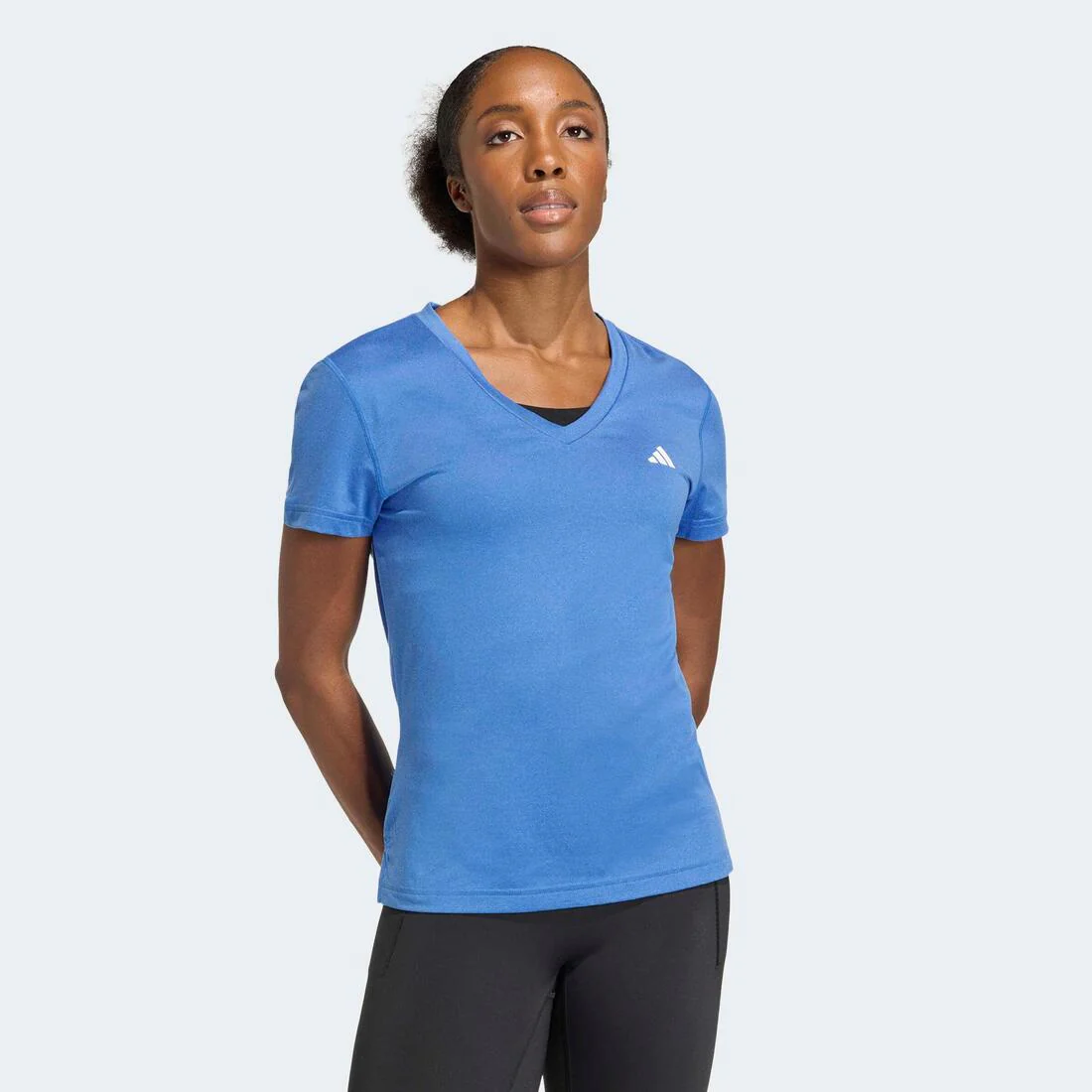 Workout Essentials V-Neck T-Shirt, Blue - Image 2