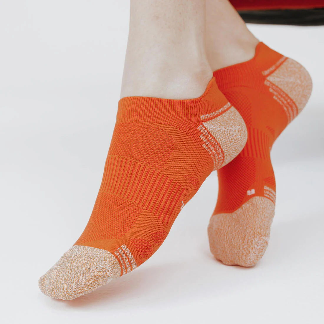 WS 500 Invisible Fresh Active and Nordinc Walking Socks - Red/Orange/Blue - Image 2