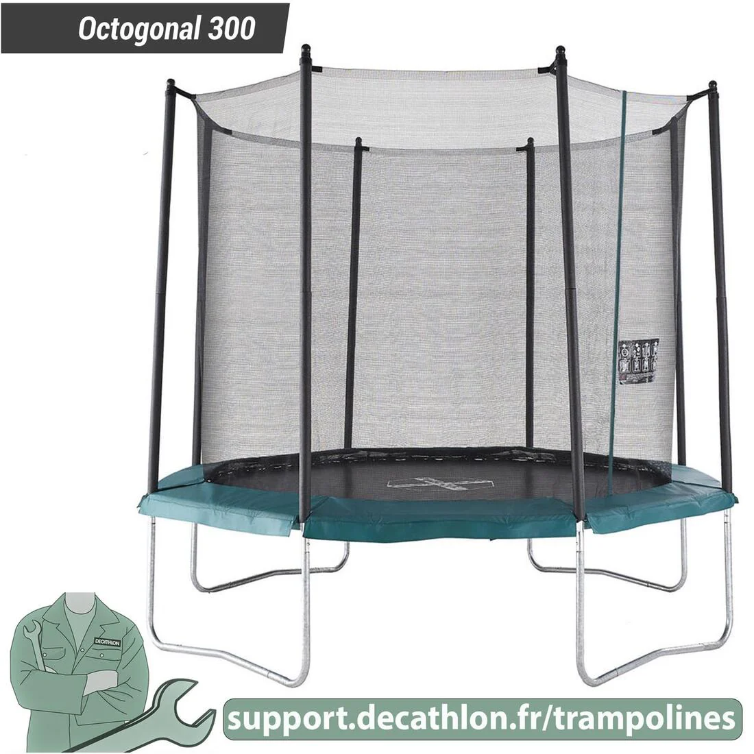 Zipped Protective Net Spare Part for Octagonal 300 Trampoline - Image 2